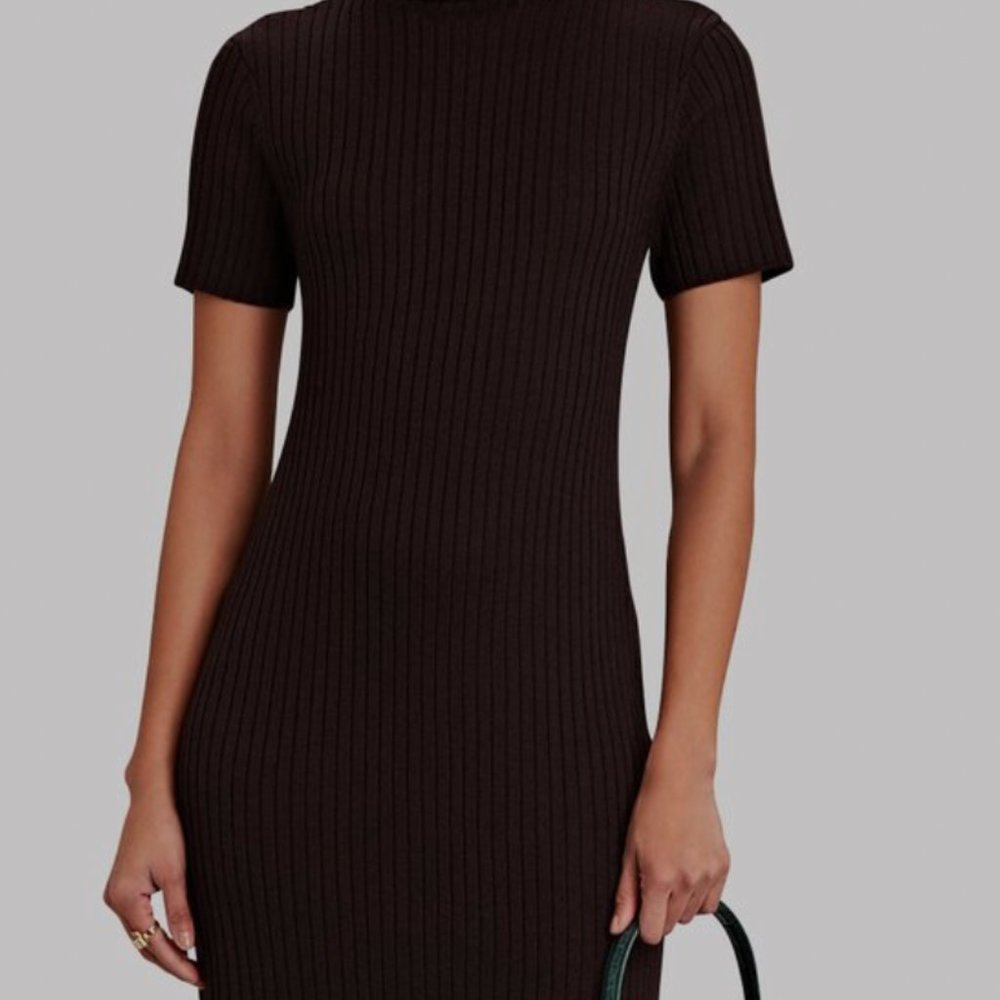 STAUD Lilou Dress (Dark Green)